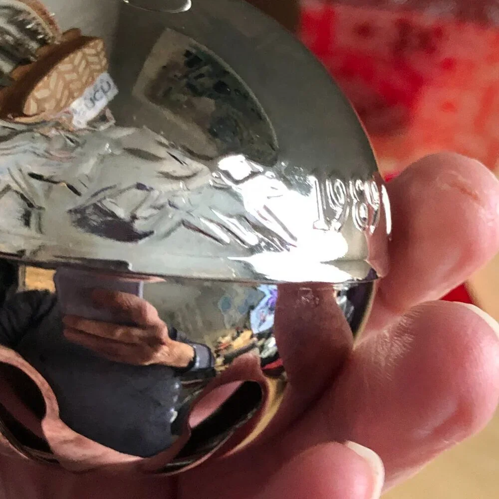 1989 Wallace Silversmiths Silver Sleigh Bell - 19th Annual Limited Edition